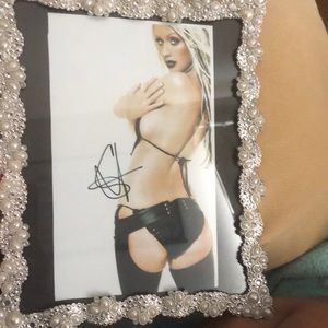 Christina Aguilera Signed Stripped photo